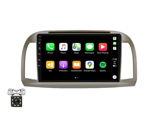 For 2002 - 2010 Nissan March/Micra Stereo Wireless CarPlay Android Auto