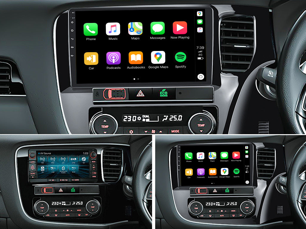 For 2014 - 2021 Mitsubishi Outlander CarPlay Android Auto