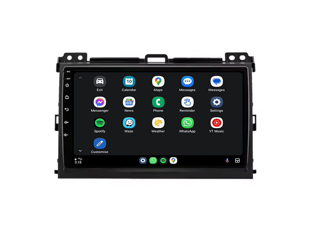 For 2004 - 2009 Toyota Land Cruiser Prado CarPlay Android Auto Stereo