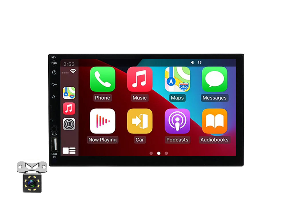 7" 2 Din Wired CarPlay Android Auto Car Stereo