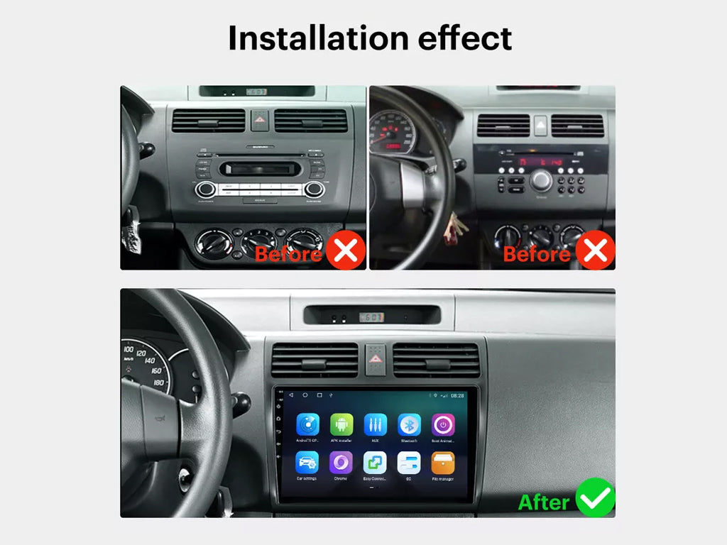 For Suzuki Swift 2005 - 2010 10.1" Android Car Stereo Wireless CarPlay Android Auto