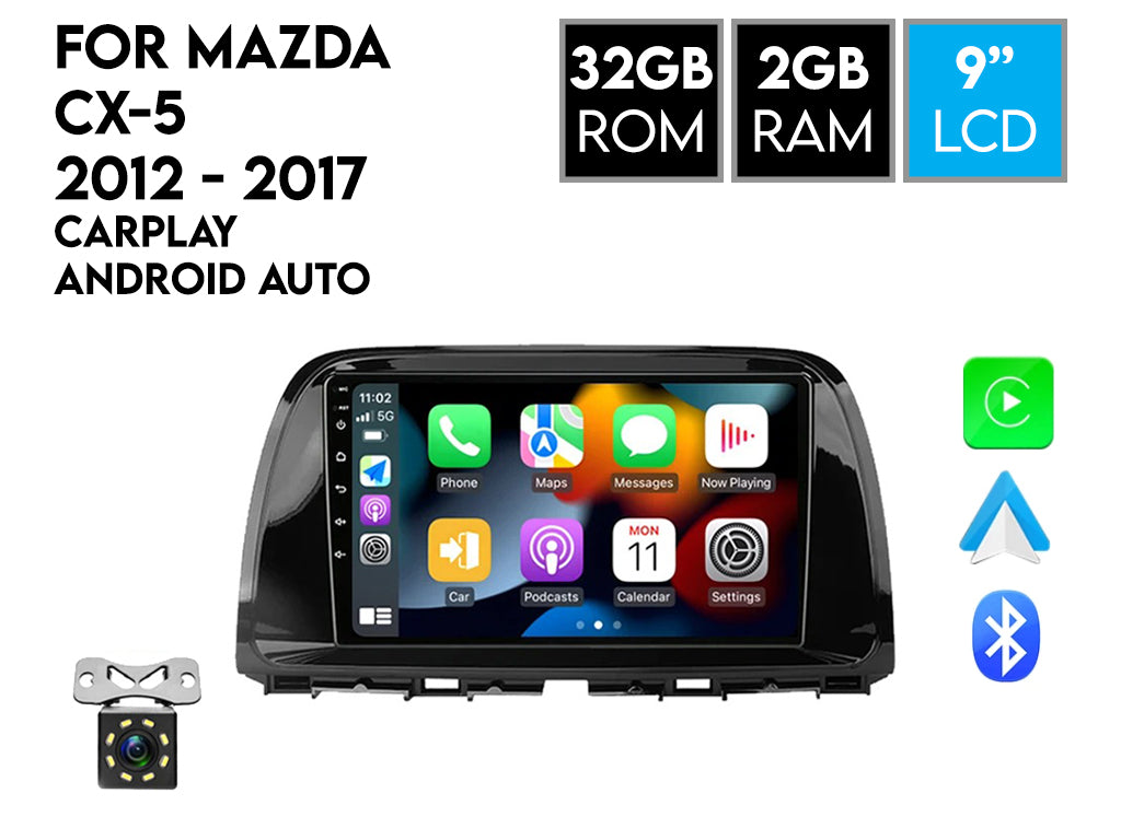 For Mazda CX-5 2012 - 2017 9" CarPlay Android Auto Headunit