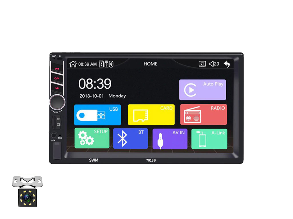 7" 2 Din Apple CarPlay MP5 Player Rotary Volume Controls