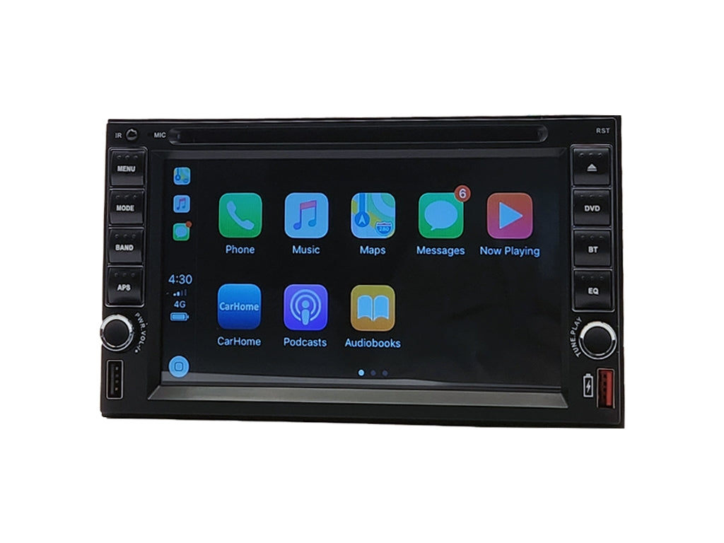 6.2" 2-Din DVD Player – Wireless CarPlay & Android Auto, USB, Reversing Camera Support