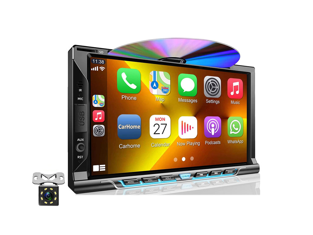 6.2" 2-Din CD/DVD Car Stereo - Wireless CarPlay & Android Auto, NZ FM Radio