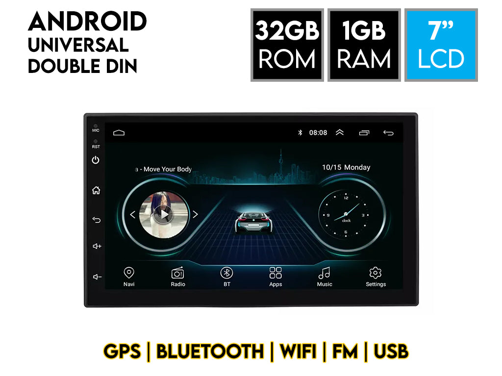 7" Android MP5 Player 1GB RAM 32GB ROM TN