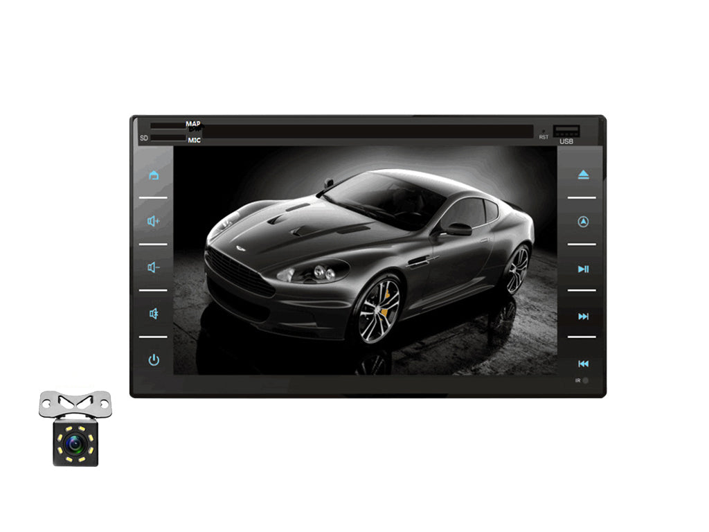 6.2" Car Bluetooth CD DVD Player with Touch Buttons