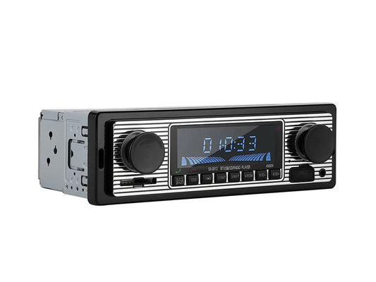 Single Din Retro Look Bluetooth Car Radio Headunit