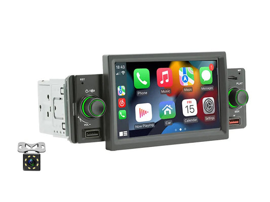 5" Single Din Car MP5 Wireless CarPlay Android Auto