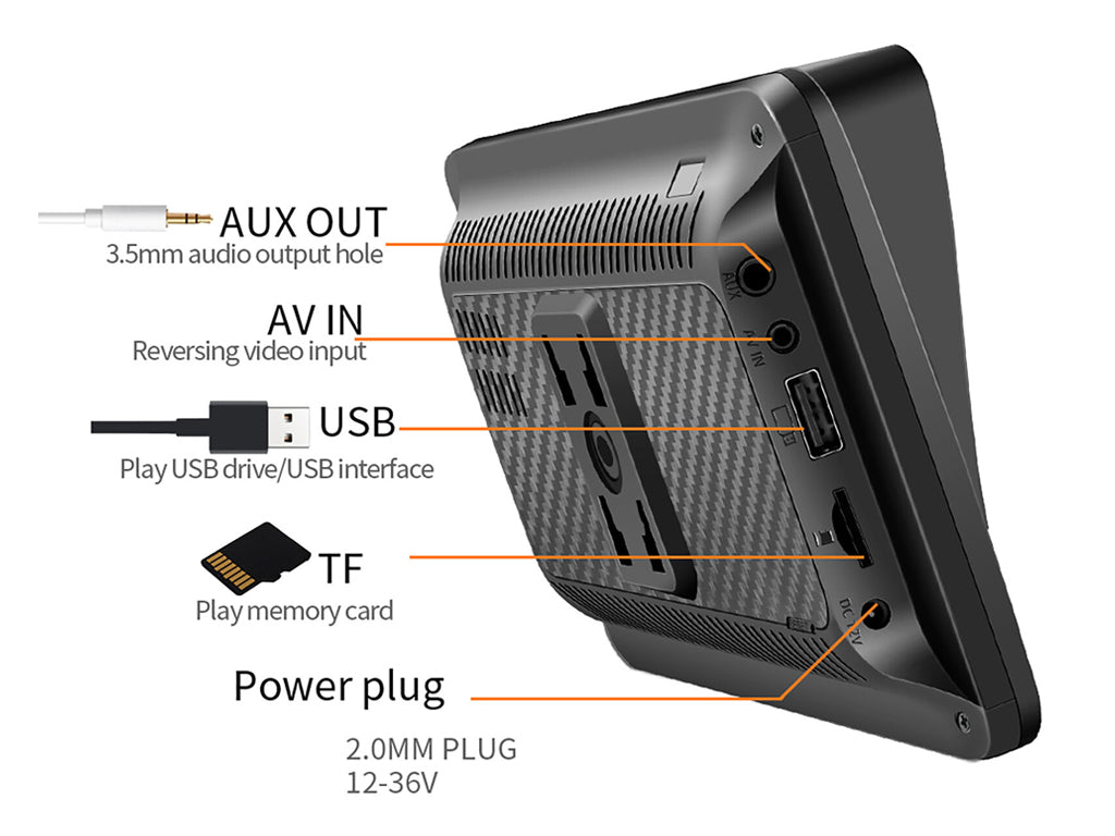 7" Universal CarPlay Android Auto Navigation Unit