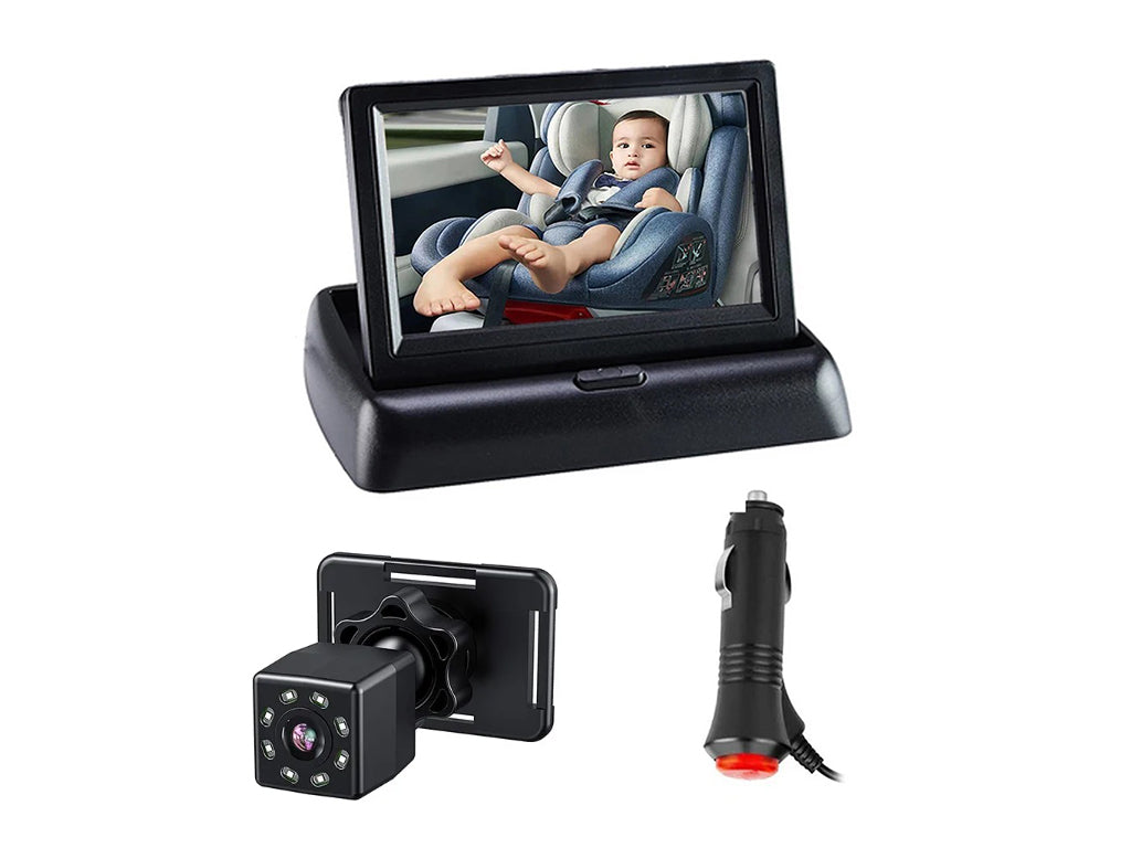 5" Baby Car Folding Monitor Seat Strap Camera Set