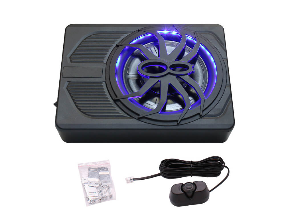 10" 800W Blue LED Active Under Seat Car Subwoofer