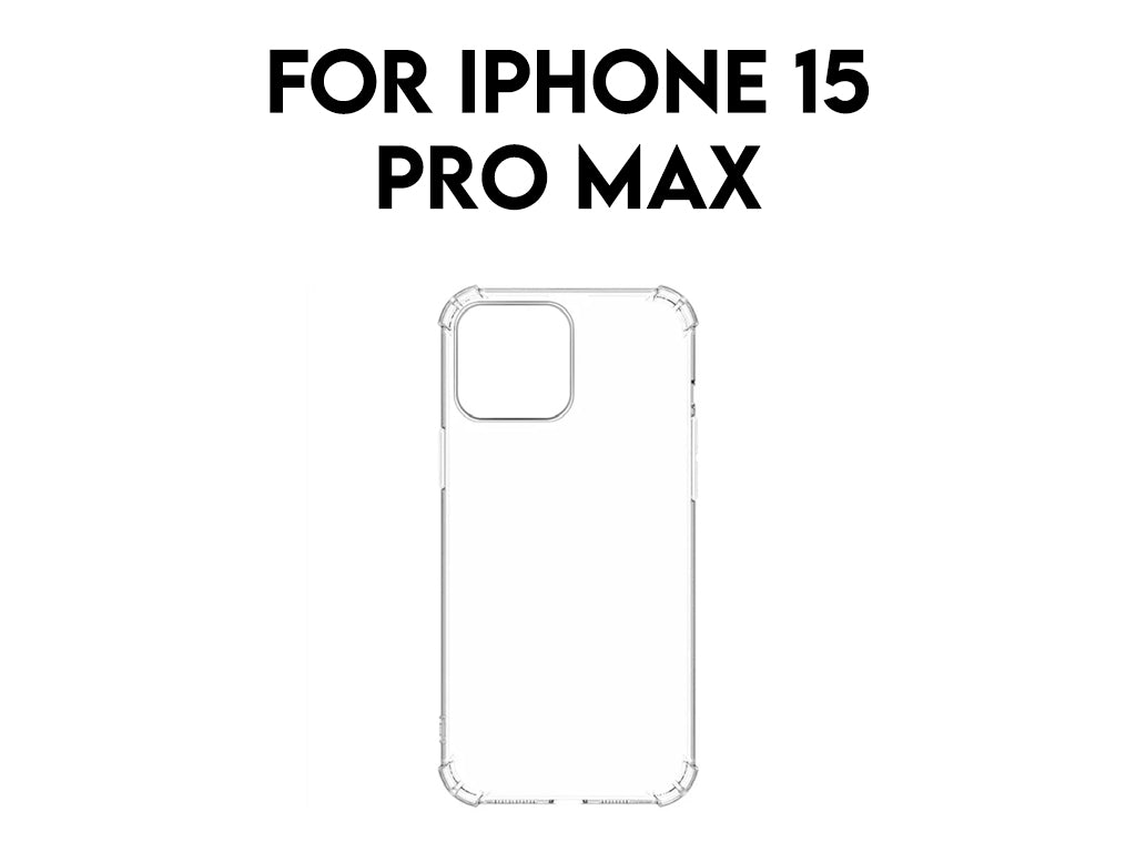 For iPhone 15 Pro Max Transparent Shockproof TPU Case 1.5mm