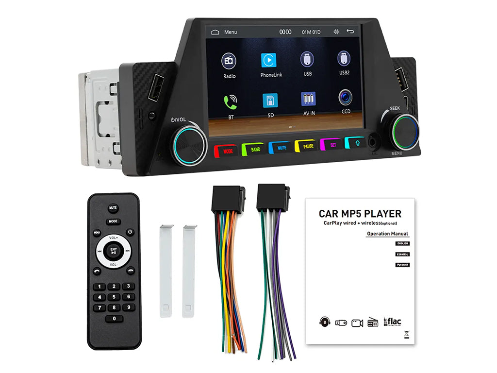 4.7" Single Din Tri Shape Wireless CarPlay Android Auto