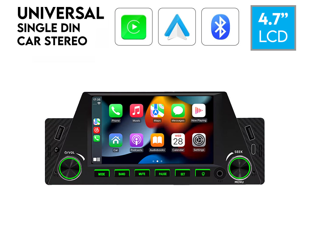 4.7" Single Din Tri Shape Wireless CarPlay Android Auto