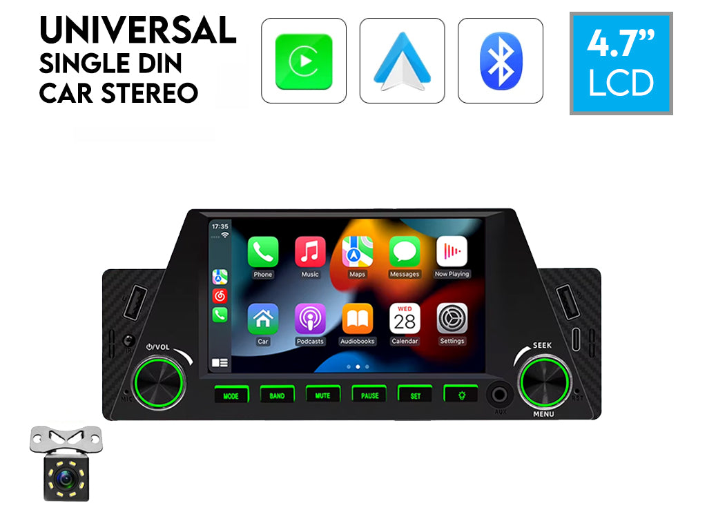 4.7" Single Din Tri Shape Wireless CarPlay Android Auto