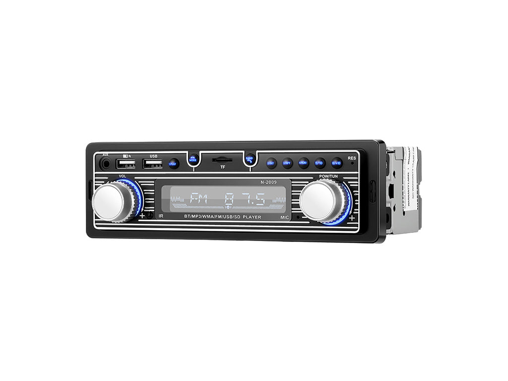 Single Din Classic Retro BT Car Stereo