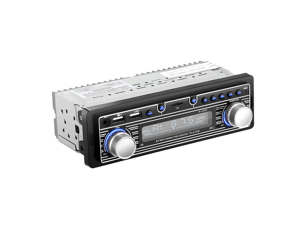 Single Din Classic Retro BT Car Stereo