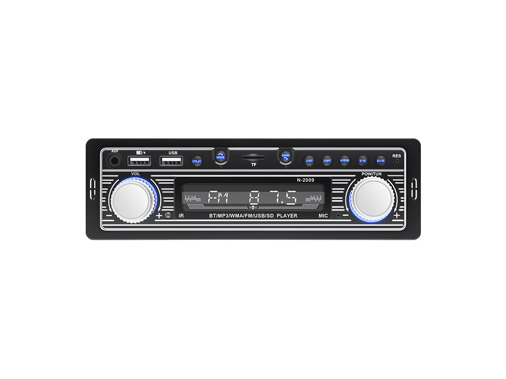 Single Din Classic Retro BT Car Stereo