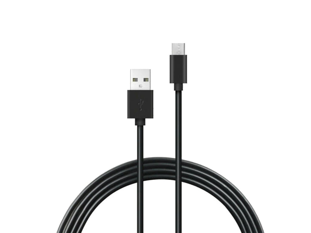 2x 1 Metre microUSB Cables - Black