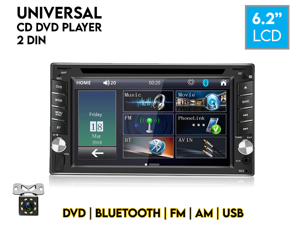 6.2" Car CD DVD Player with Bluetooth