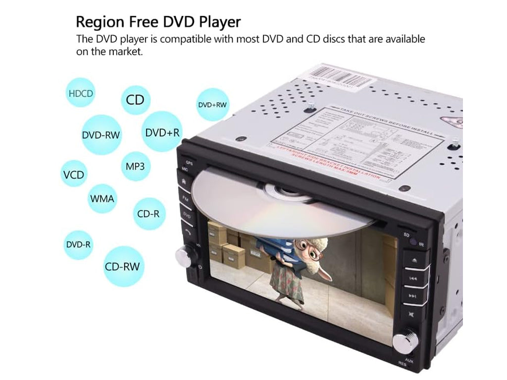 6.2" Car CD DVD Player with Bluetooth