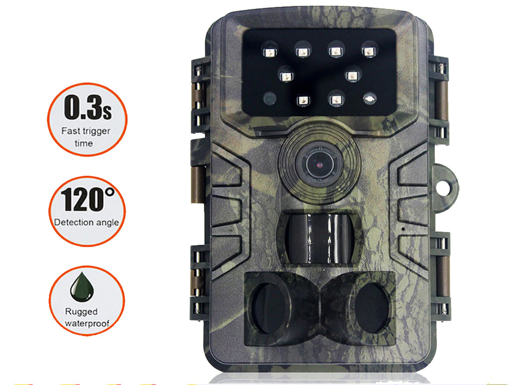 Camo 1080P 20MP Hunting Trail Camera 8 LED 2" LCD