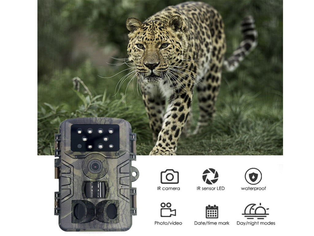 Camo 1080P 20MP Hunting Trail Camera 8 LED 2" LCD