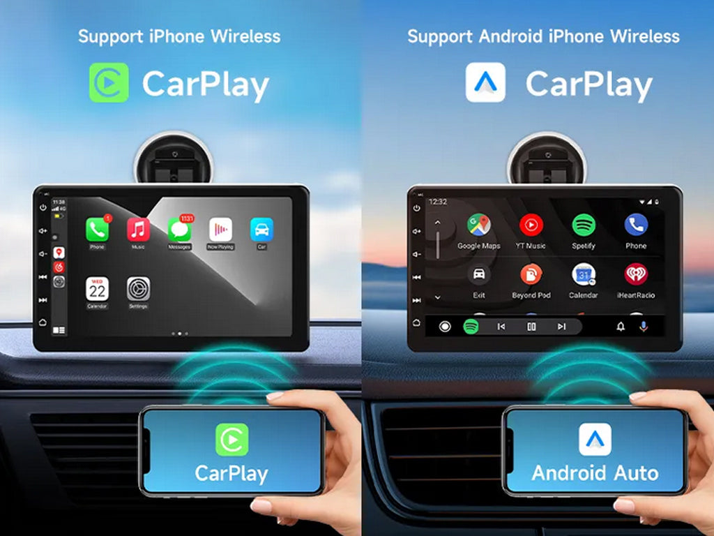 7" Portable Wireless CarPlay Android Auto Nav Unit