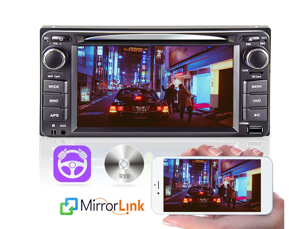 6.2" For Toyota Size Bluetooth CD DVD Player