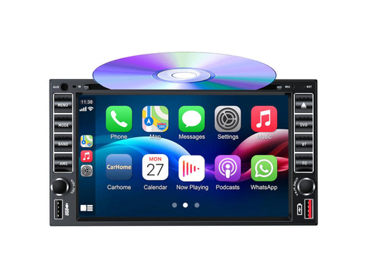 6.2" 2-Din DVD Player – Wireless CarPlay & Android Auto, USB, Reversing Camera Support