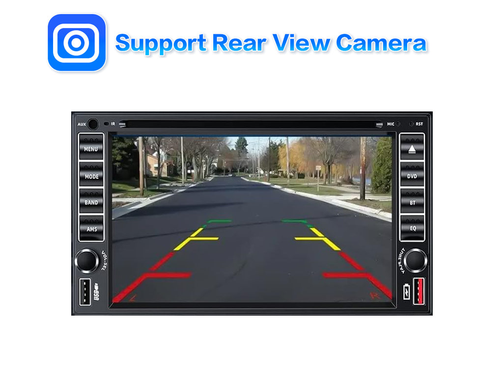 6.2" 2-Din DVD Player – Wireless CarPlay & Android Auto, USB, Reversing Camera Support