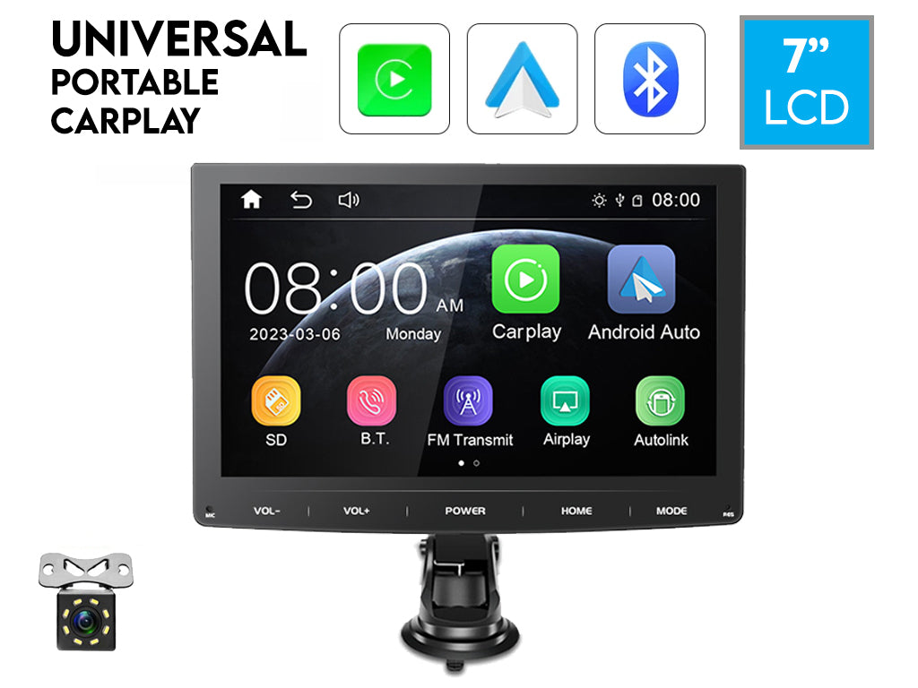 7" Portable CarPlay Android Auto Unit IPS Screen