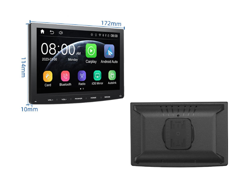 7" Portable CarPlay Android Auto Unit IPS Screen