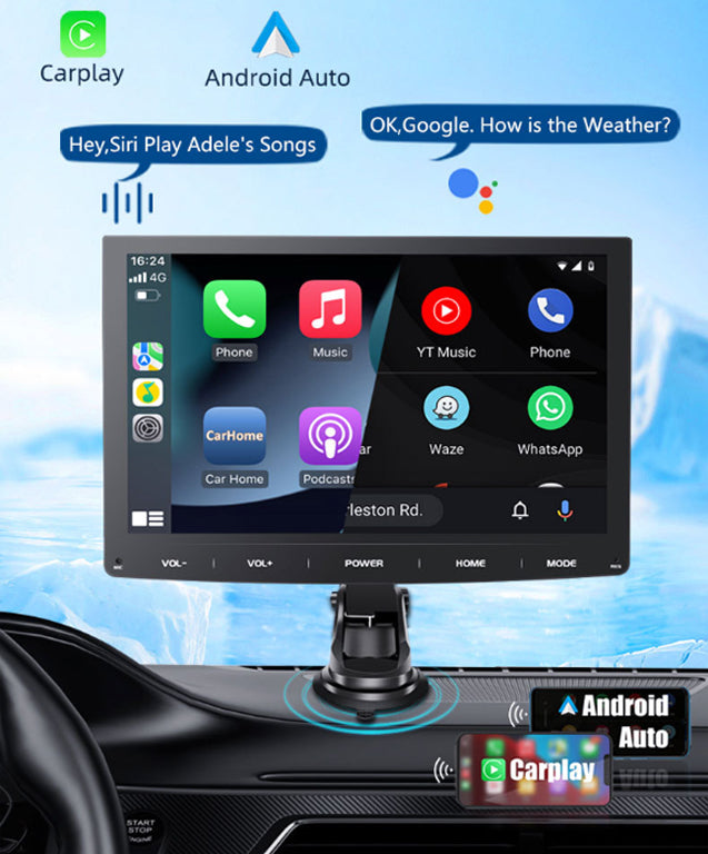 7" Portable CarPlay Android Auto Unit IPS Screen