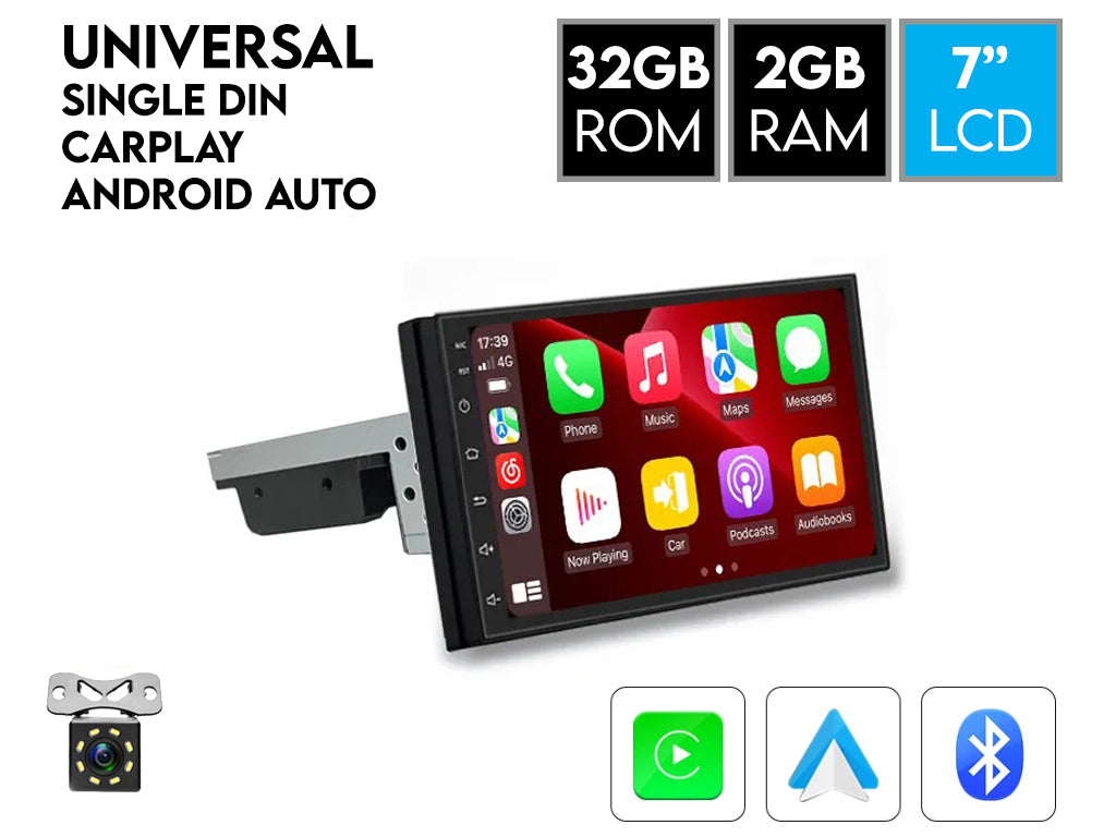 7" Android CarPlay Android Auto Car Stereo Single Din 2GB Ram 32GB Rom