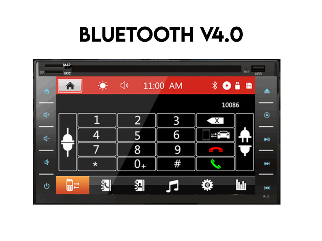 6.2" Car Bluetooth CD DVD Player with Touch Buttons