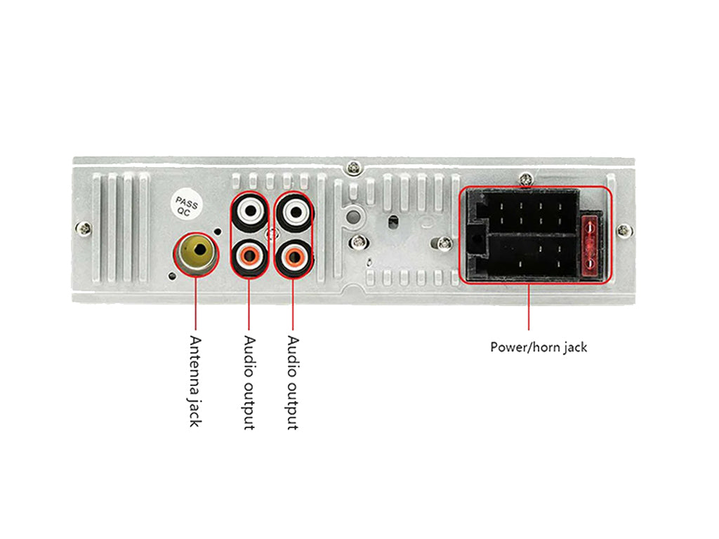 Single Din Retro Look Bluetooth Car Radio Headunit