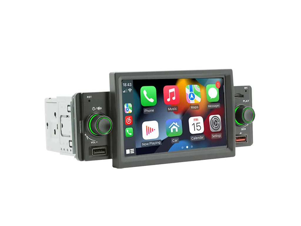 5" Single Din Car MP5 Wireless CarPlay Android Auto