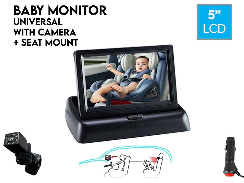 5" Baby Car Monitor Seat Bracket Camera Set