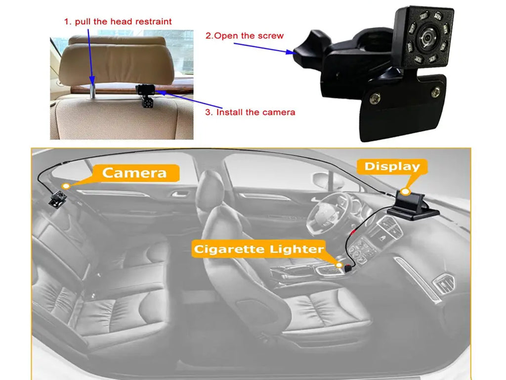 5" Baby Car Monitor Seat Bracket Camera Set