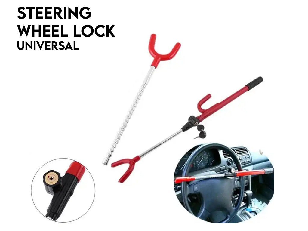 Car Steering Wheel Lock - Red