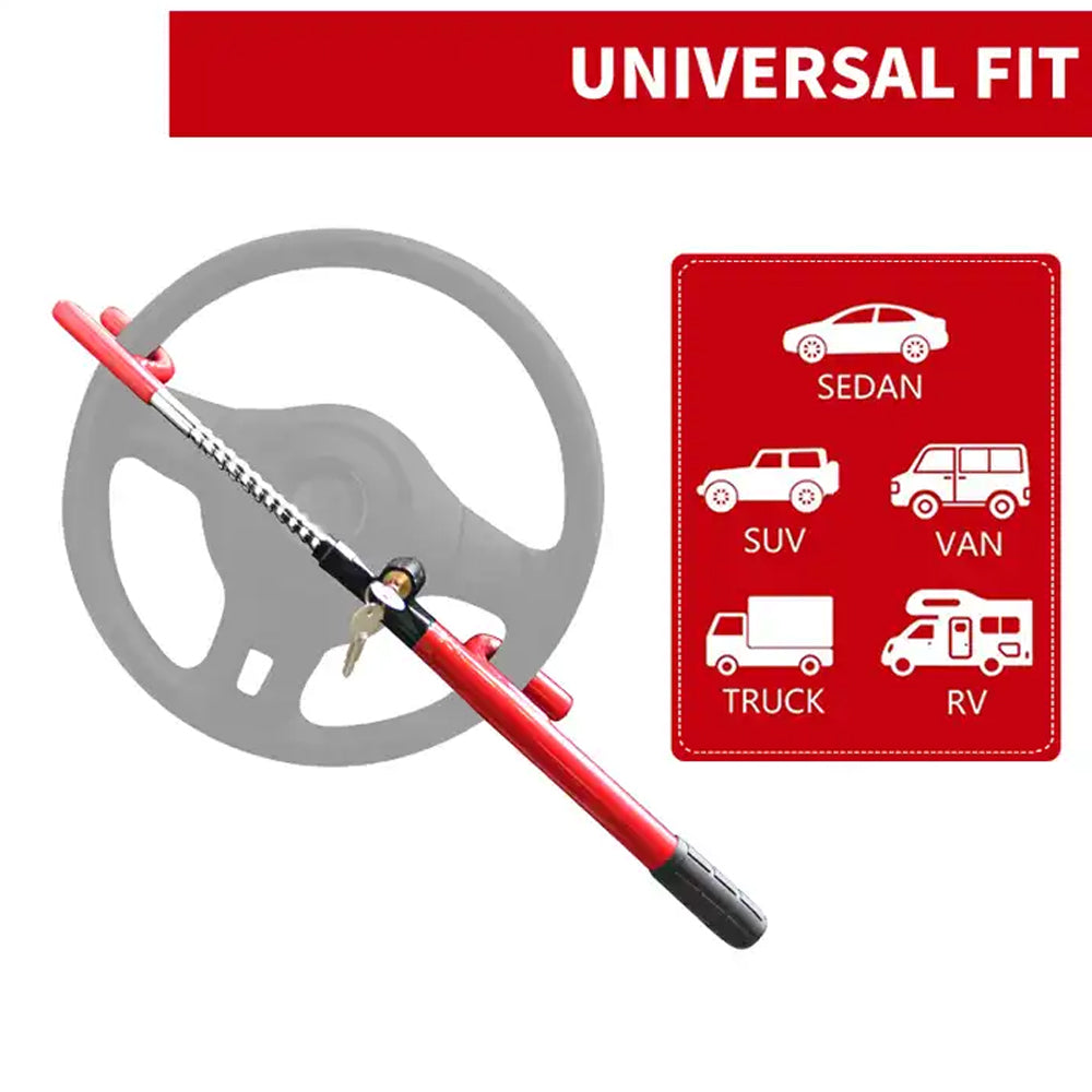 Car Steering Wheel Lock - Red