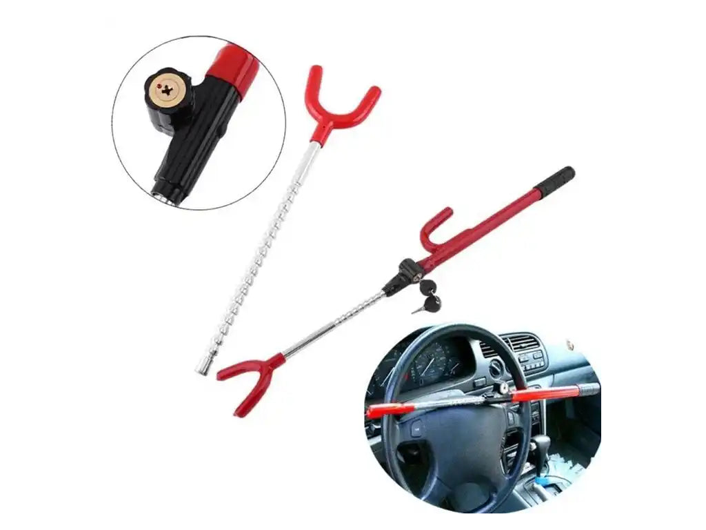 Car Steering Wheel Lock - Red