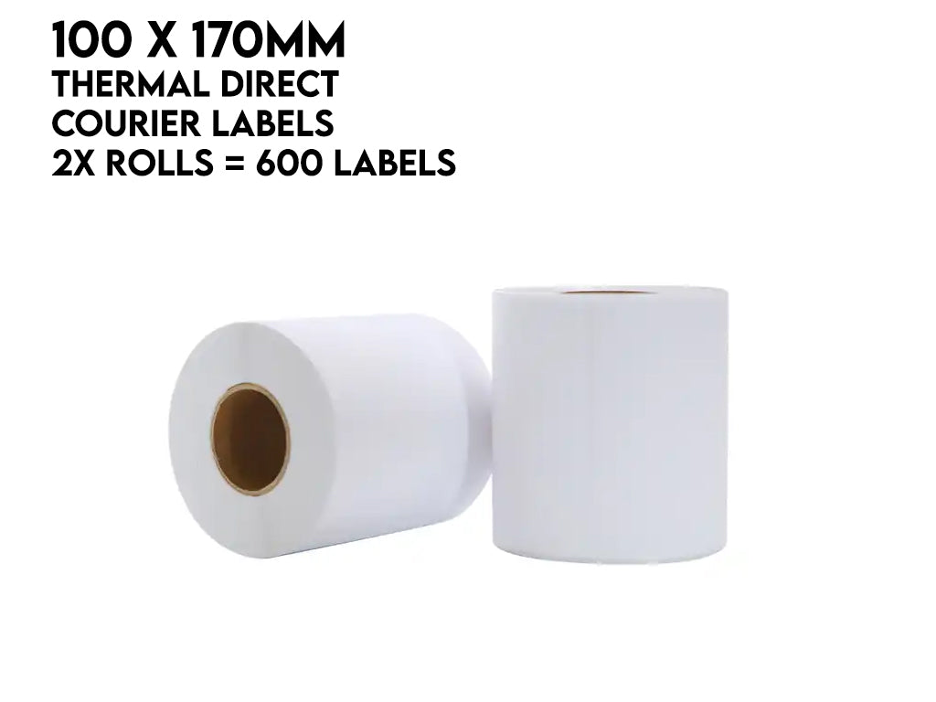 Thermal Direct Labels 100x170mm - 300 labels per roll - 2 Pack