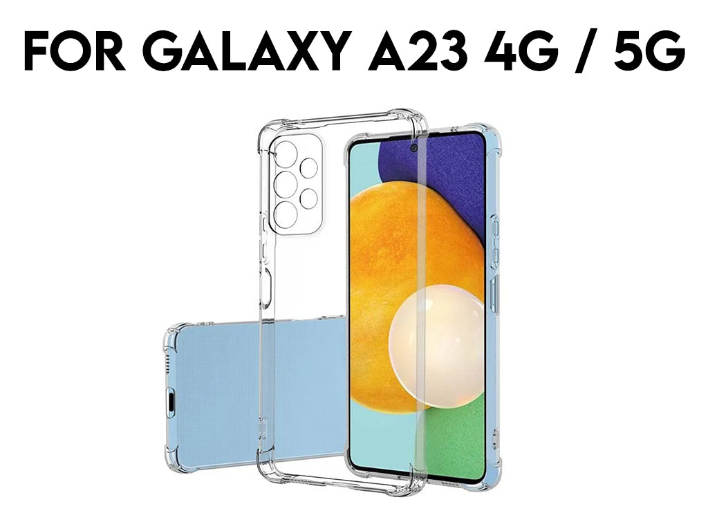 For Galaxy A23 4G/5G Transparent Shockproof TPU Case 1.5mm