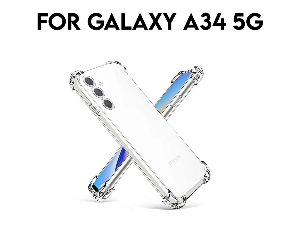 For Galaxy A34 5G Transparent Shockproof TPU Case 1.5mm