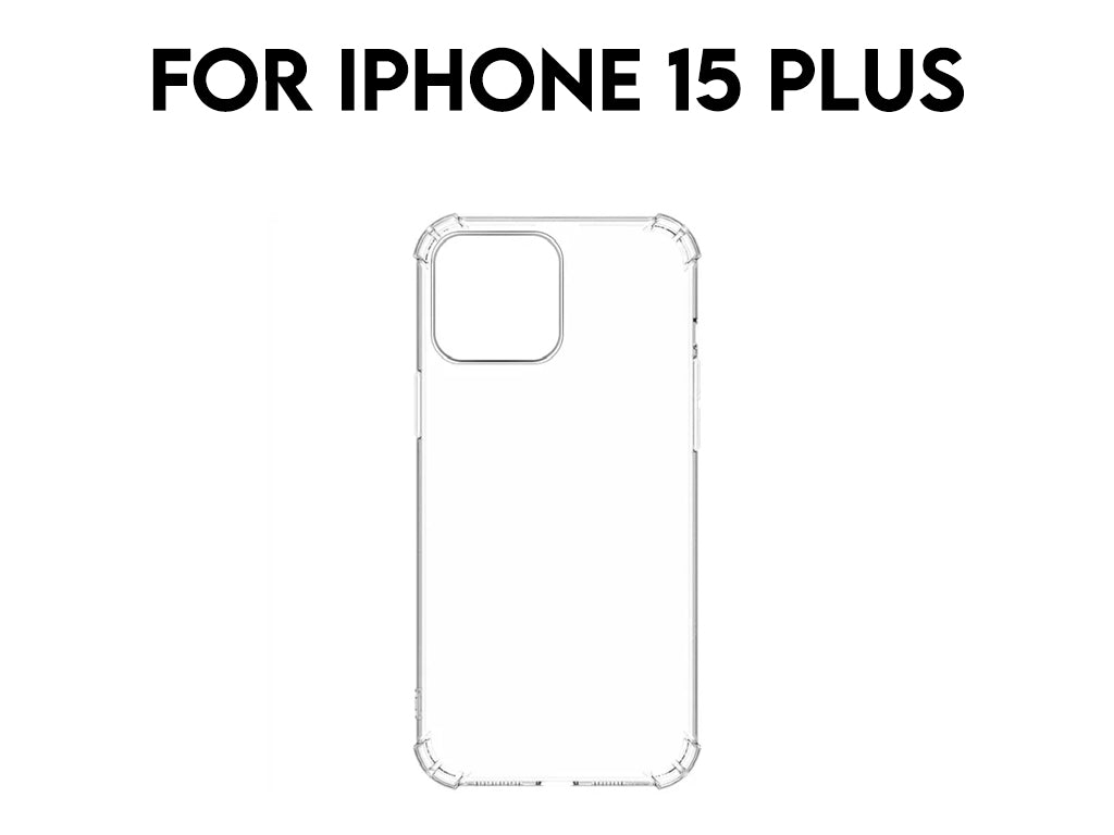 For iPhone 15 Plus Transparent Shockproof TPU Case 1.5mm